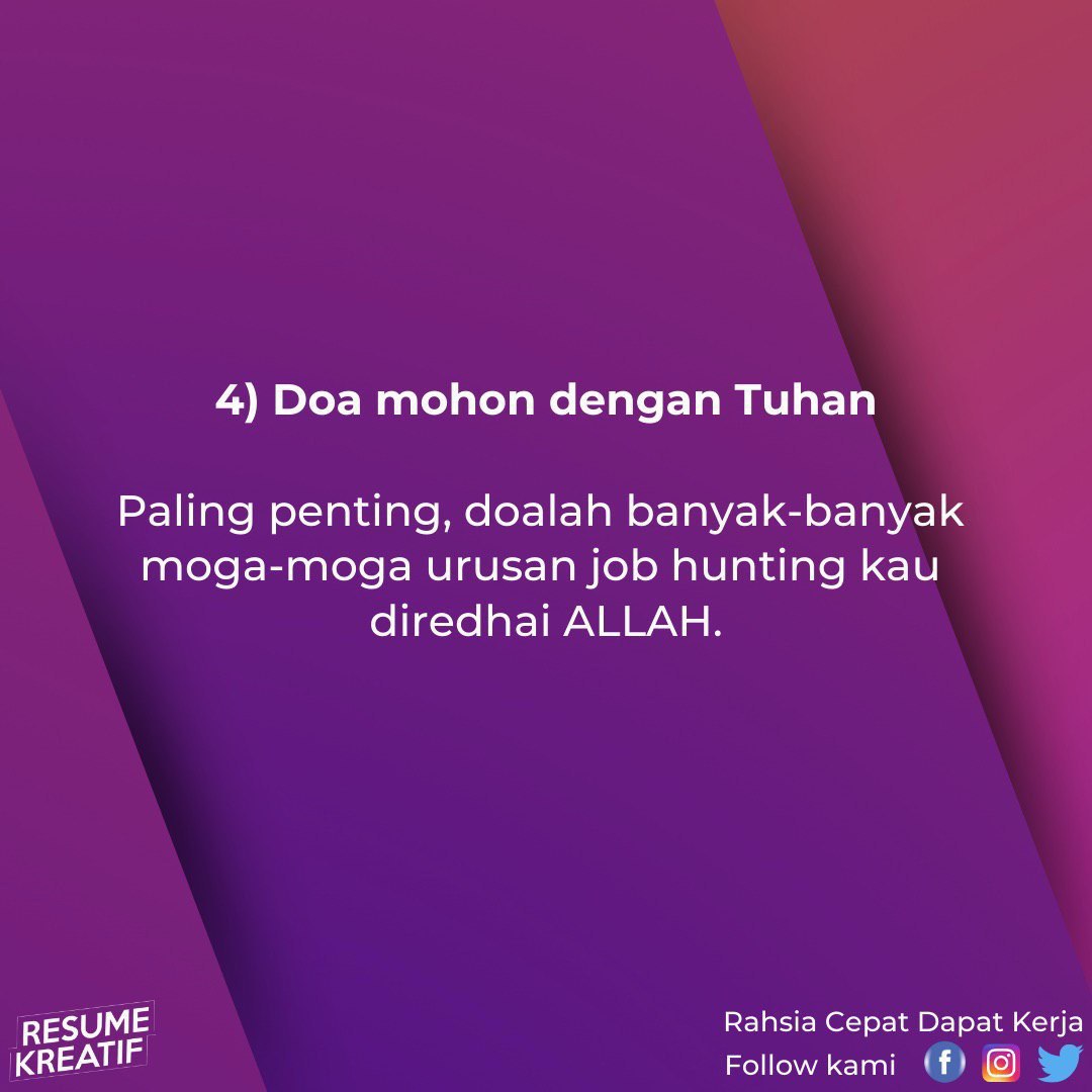 nakkerjaMY's tweet photo. #RKtips Pointer rendah ? Boleh ke dapat kerja ?
Of course! Chin up😁 tengok apa lagi korang boleh highlight selain pointer untuk dapatkan kerja 💪
#tipskerja #tipsinterview #tipsresume #kerjakosong #resumekreatif https://t.co/lILcK3PjjM