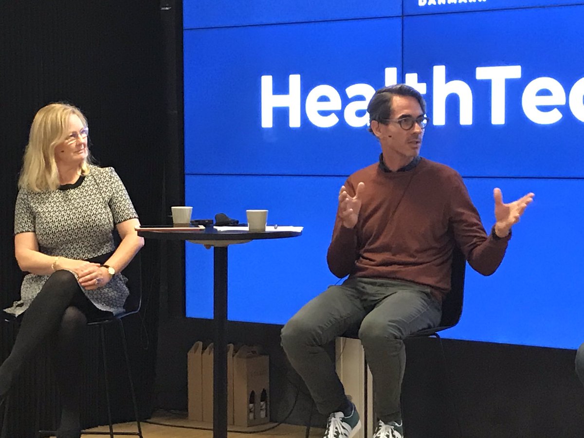 PUBLIC_Denmark's tweet photo. LIVE #HealthTech Talk🩺 @jespergroenbaek: “Diversitet og design er vigtigt. Vi sætter #startups sammen med læger og regioner. Vi er gode til #brugerinddragelse og #design i Danmark, mere af det!” #dkpol #GovTech #tech #design #UX https://t.co/WNeNednwCw
