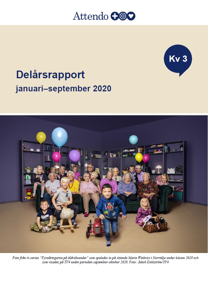 Attendo redovisar ett stabilt resultat för det tredje kvartalet 2020. I Finland fortsätter åtgärdsprogrammet att ge effekt, medan den Skandinaviska verksamheten tydligt påverkas av Corona-pandemin. Läs mer på attendo.com #vigörskillnad