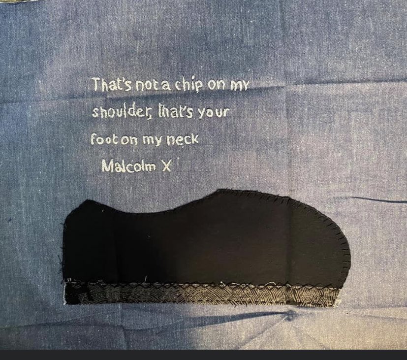 #BlackLivesMatter #PoliceReform #DefundThePolice #art #community #artivism #BlackTwitter #MalcolmX #equality #CivilRights #sjsa #Quilt #textileart #sewing