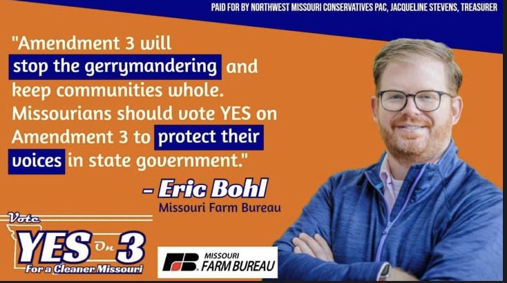 Missouri Farm Bureau endorses a YES vote on Amendment 3.