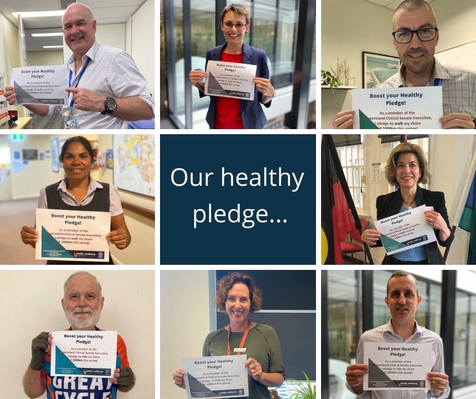 It seems our Exec is quite the healthy bunch! We've pledged to collectively walk or cycle 1000km this spring to #BoostyourHealthy! Thank you <a href="/hw_queensland/">Health and Wellbeing Queensland</a> for inviting us to be part of your Healthy Choices Pledge Challenge, reminding us all to put our health and wellbeing first.