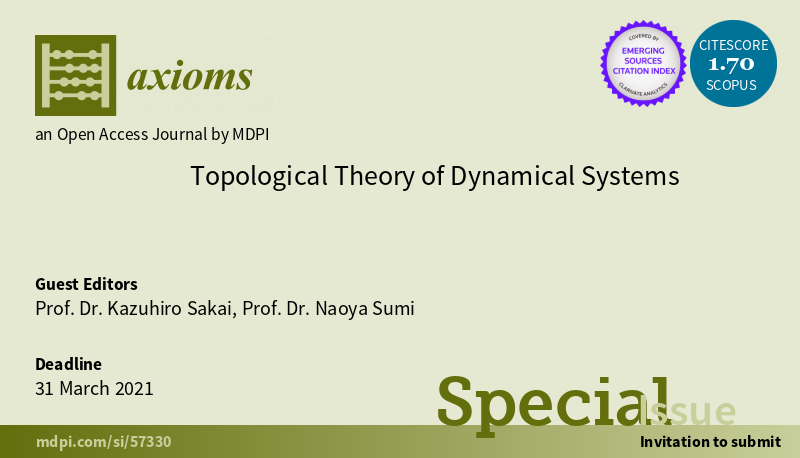 Axioms_MDPI's tweet photo. #Special_Issue, all the papers in "Shadowing in Dynamical Systems", have been finalized. Welcome to read at <https://t.co/LKKsOVRXMB>.
#Call_for_Paper, Now a related SI is open for submissions. See more and submit your manuscript at: <https://t.co/OCwSwPC7j7>. https://t.co/RVmgJflTUK