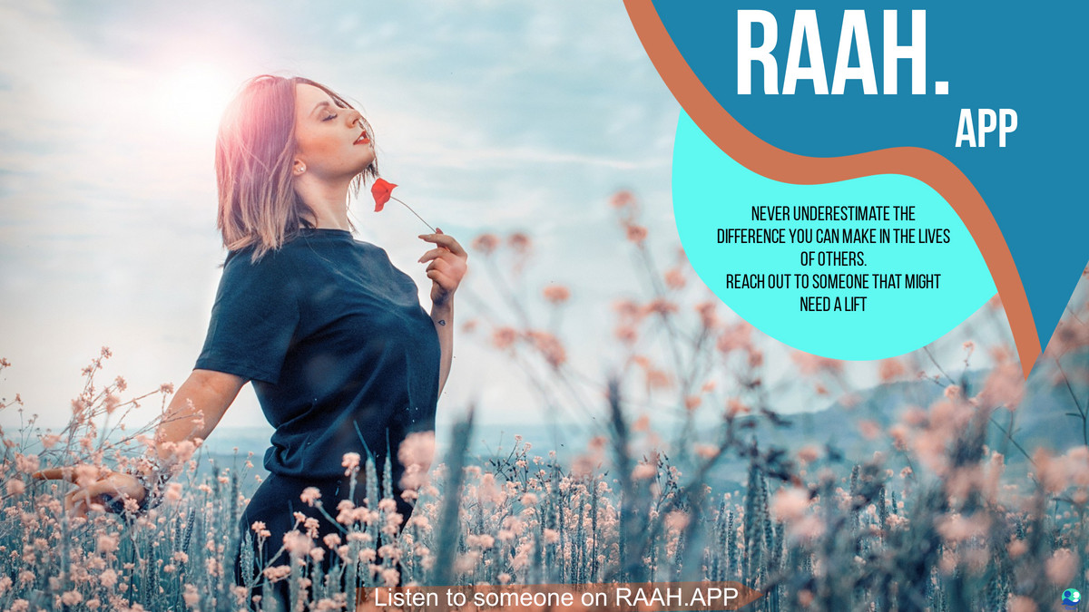 raahtheapp's tweet photo. I want to live in the kind of world where we look out for each other. Not just the people that are close to us, but anybody who needs a helping hand. That’s the reason why https://t.co/sC1LyKgHau was created..
#raah #raahtheapp #mentalwellness #encourageothers #youcanmakeit https://t.co/wTtYm5WGTA