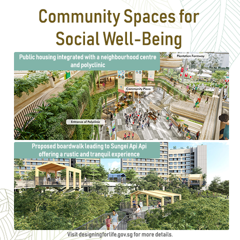 SingaporeHDB's tweet photo. At #HDB, we care about your physical, mental, and social well-being. This is how our  #DesigningforLife roadmap for HDB towns can help you lead healthy and happy lives. Find out more: https://t.co/HsYp2FNPOK https://t.co/nqPsiTK3ts