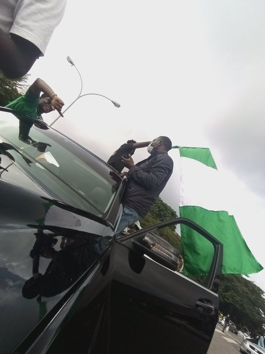 Our flag was well taken care of today   #EndSARS    #EndSarsNow  #AbujaProtest  #SARSMUSTEND  #EndSWAT