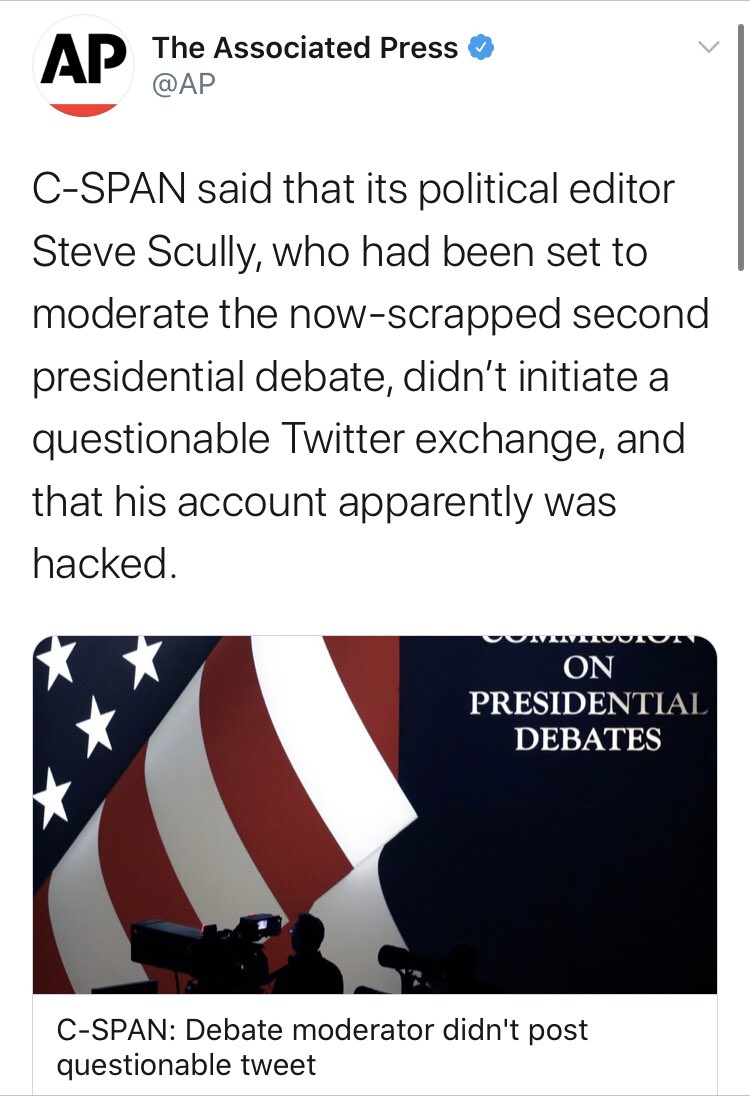 Of course, the reason that people like Scully pull defenses like this is that they’ll be able to get media reporters to report their bogus defense.Here we have  @thedailybeast,  @USATODAY,  @NBCNews and  @AP.