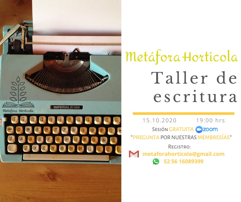En unos momentos... #Tallerdeescritura #book #MetáforaHortícola #clubdelectura