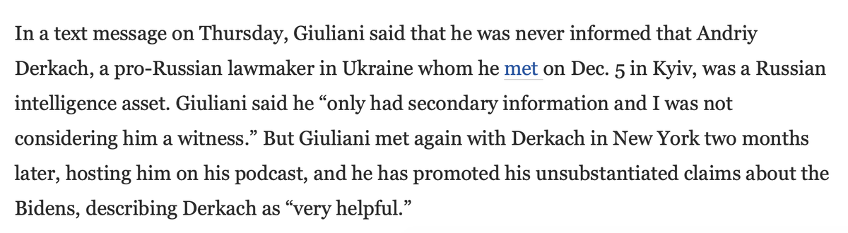 HEY RUDY: DERKACH WENT TO THE FUCKING KGB ACADEMYTHAT'S YOUR FIRST SIGN oh you are adorbs, I swearI mean, go to prison, but ADORBS