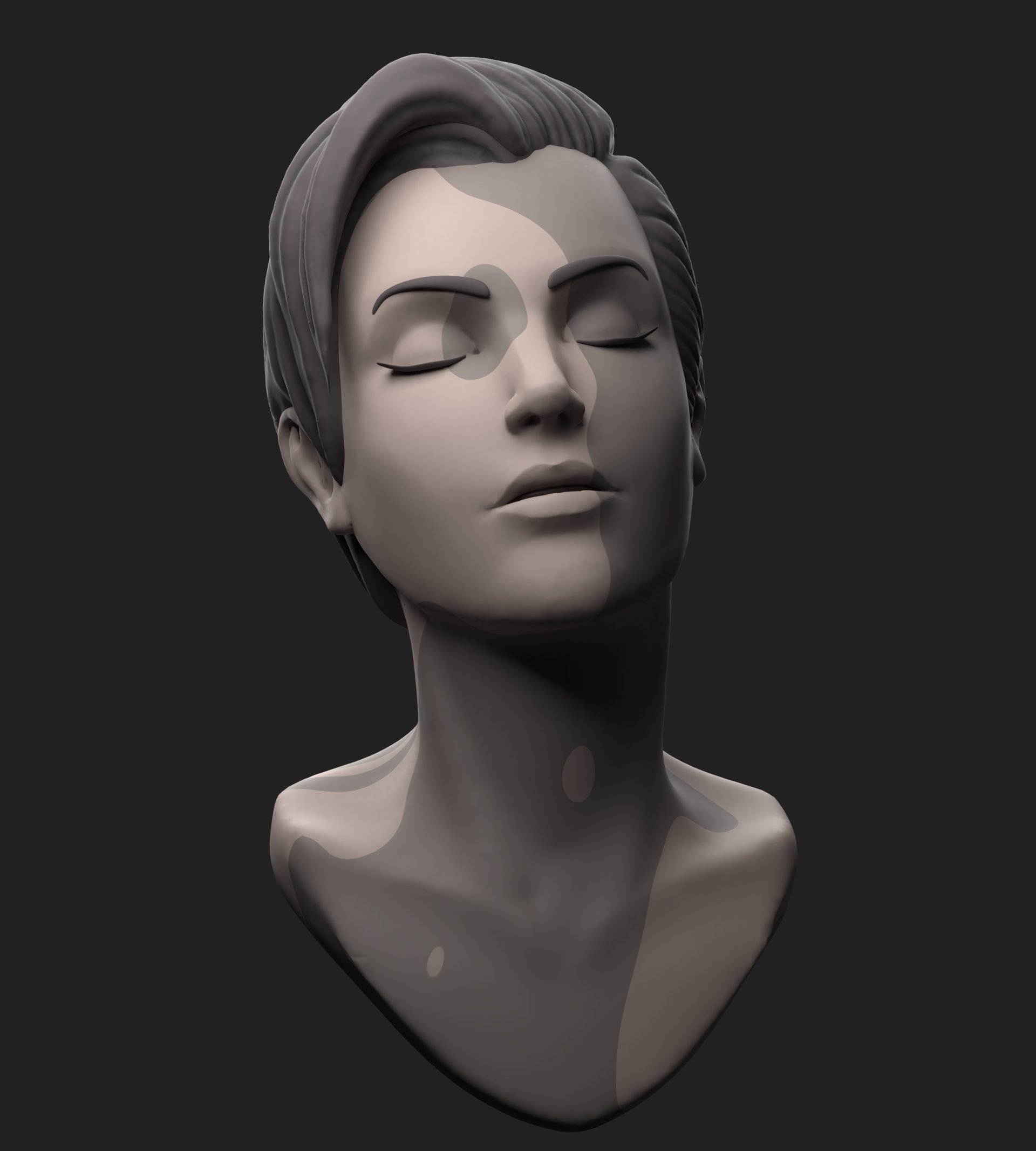 DrawnartBen on X: "Learning to sculpt the female face! #anatomy #3D #render  #Blender3d https://t.co/qjUB93jVSZ" / X
