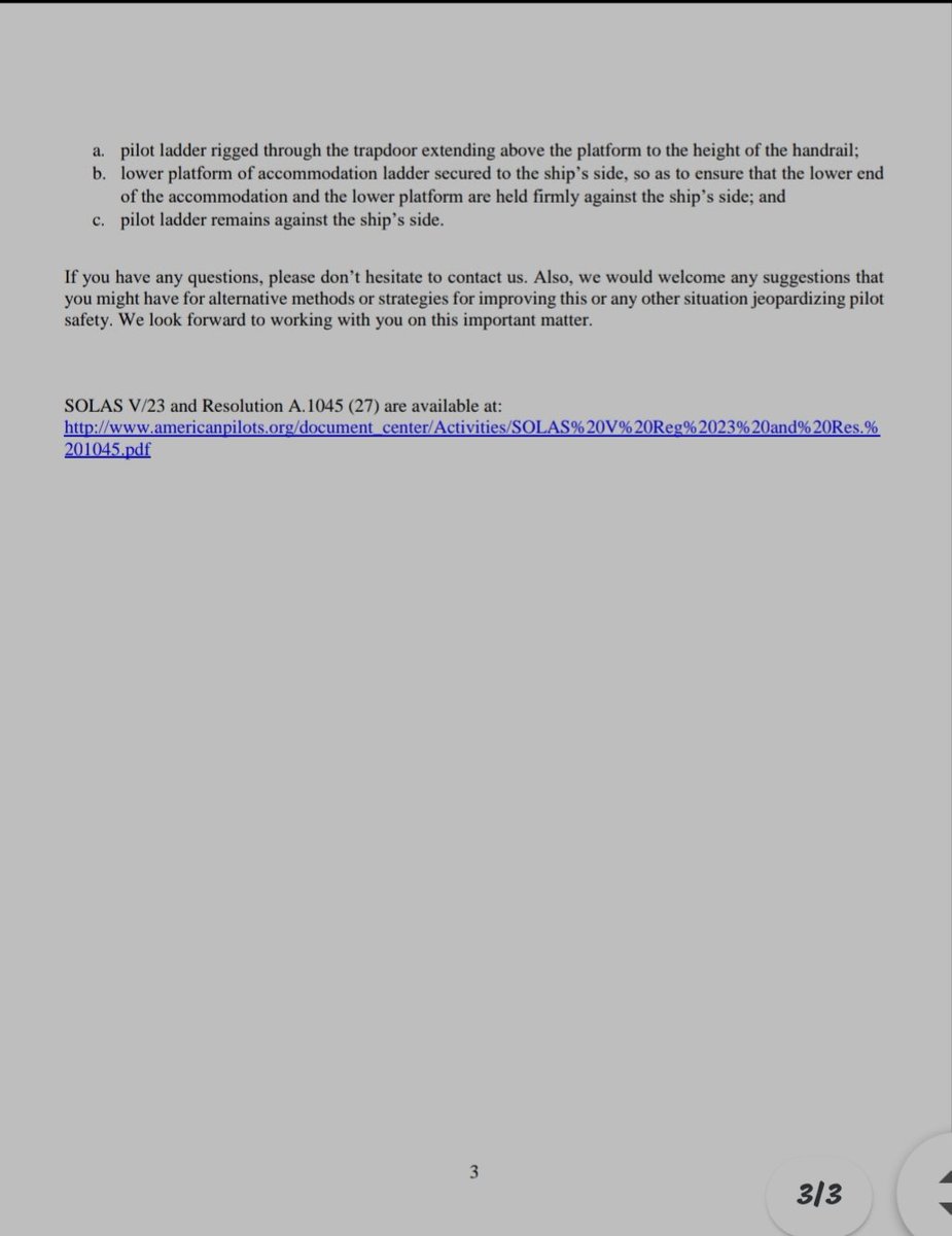 Sadece Amerikalı değil tüm dünya kılavuz kaptanlarının ortak sorunu olarak görüyor ,  kamuoyunun ve ulusal ve uluslararası otoritelerin dikkatini çekmek istiyoruz. #kilavuzkaptantransfereğitimi 
<a href="/UABakanligi/">T.C. Ulaştırma ve Altyapı Bakanlığı</a> <a href="/UABsosyal/">Ulaştırma ve Altyapı Bakanlığı - Sosyal</a> <a href="/denizcilikgm/">DENİZCİLİK GENEL MÜDÜRLÜĞÜ</a> <a href="/kiyiemniyet/">KEGM</a> <a href="/imeakdto/">İMEAK Deniz Ticaret Odası</a> <a href="/impahq/">IMPA HQ</a> <a href="/empapilots/">EmpaPilots</a>