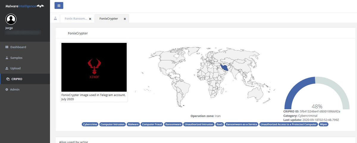 MalwareInt's tweet photo. #FonixRansomware, also called #XinofRansomware, has been released the version 4.1.1 with the #affiliated program based in the model 25% / 75%.
#Malware #Ransomware #Fonix #Xinof #RaaS #Iran
#ThreatIntelligence ➡️More data in #CRIPRO
#MalwareIntelligence
https://t.co/nRTiF1YYtG https://t.co/gvlPaxSpMr