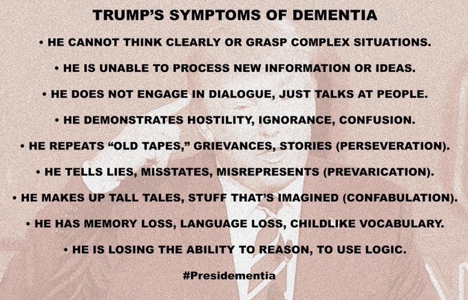  #Presidementia (7) Trump fake town hall question on his infection & wearing masks. He says masks may or may not work. Quotes Scott Atlas & misquotes Fauci. He’s cracking badly under the pressure. Dementia happens.
