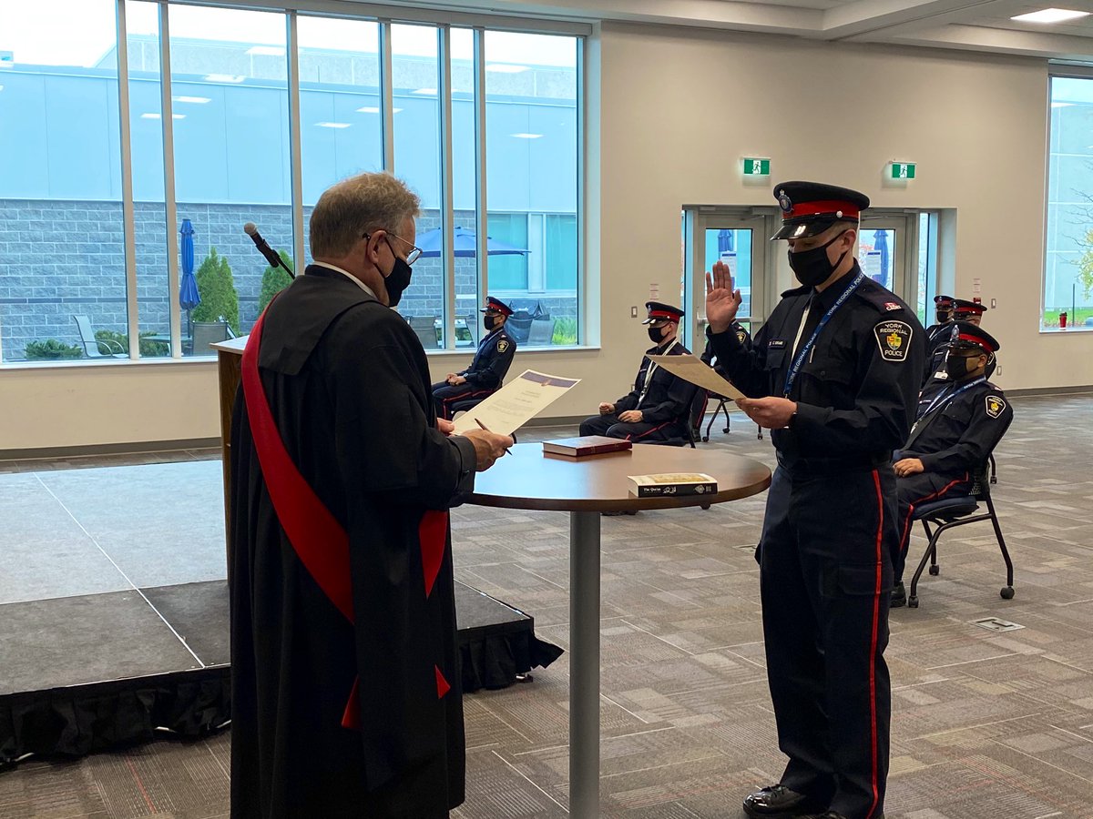 Tonight’s recruit graduation was one for the history books as this class completed all their training with COVID-19 restrictions in place. 

We welcomed 38 new constables to the #YRPFamily and they bring a wealth of experience with them. We couldn’t be prouder. #DeedsSpeak