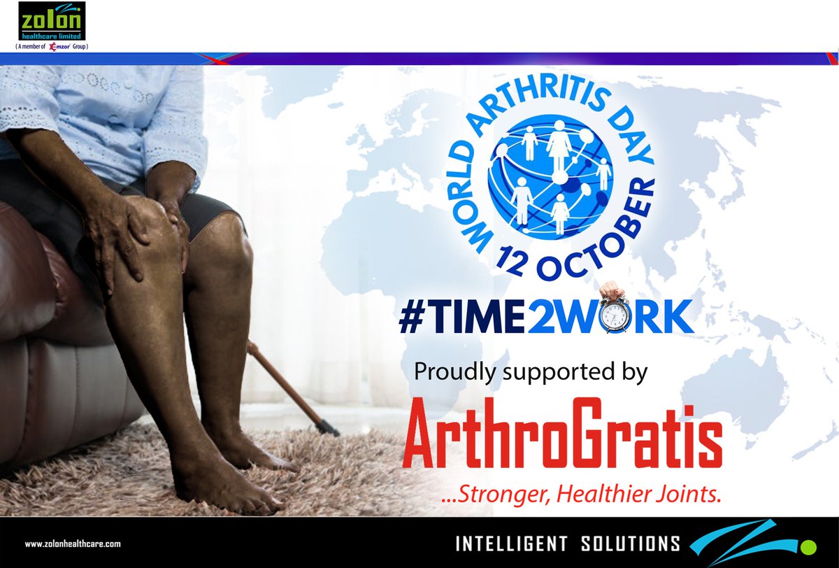 ZolonNigeria's tweet photo. Did you know that over 70 percent of Nigerians age 50, are at the risk of Arthritis?
World Arthritis Day is a special day that unifies people of all ages, races, and genders to raise awareness of the disease.
#worldathritisday #time2work #zolon #athrogratis https://t.co/h6VOqiIGK0