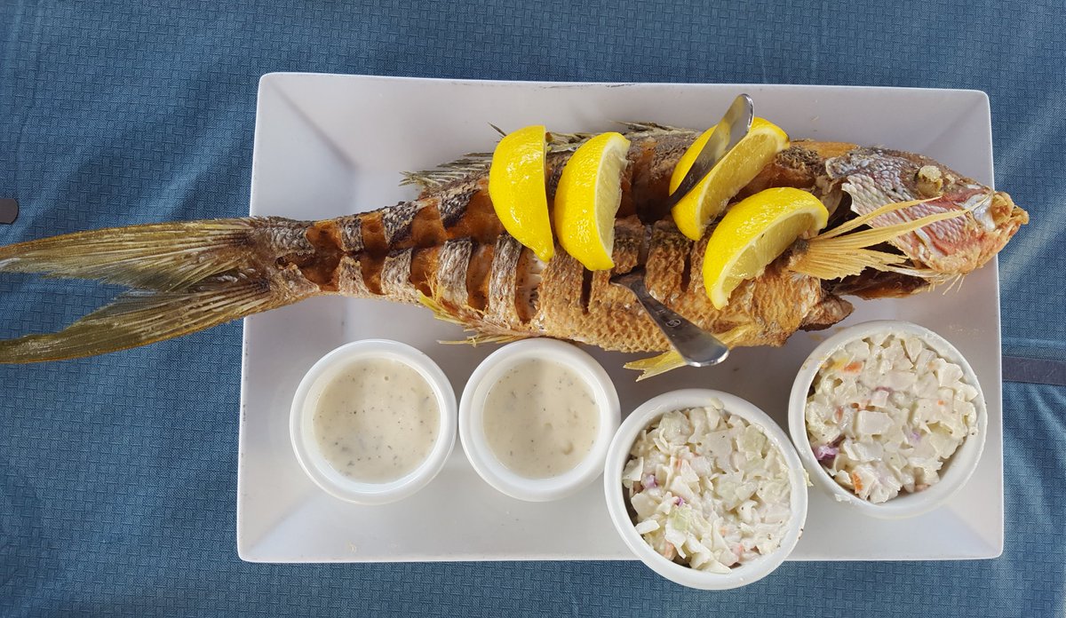 Whole fried yellowtail snapper, fresh off the boat in Key Largo at The Fish House. (But leave room for Key Lime Pie)
<a href="/Visit_KeyLargo/">Visit Key Largo</a> <a href="/VISITFLORIDA/">VISIT FLORIDA</a> #Florida #seafood #foodies #Travel