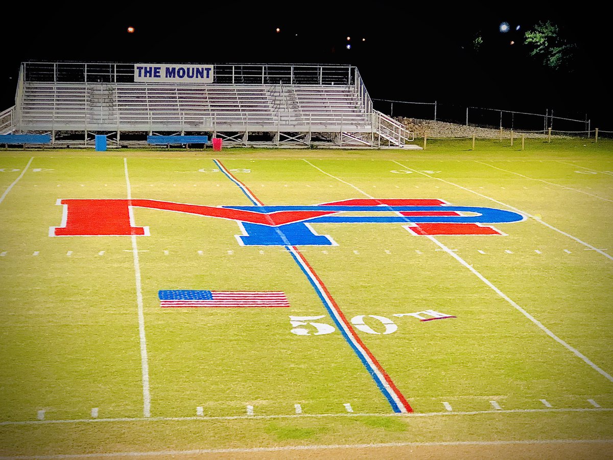 #TheMount 🏈 field ready for the 50th annual homecoming celebration! #Team50
