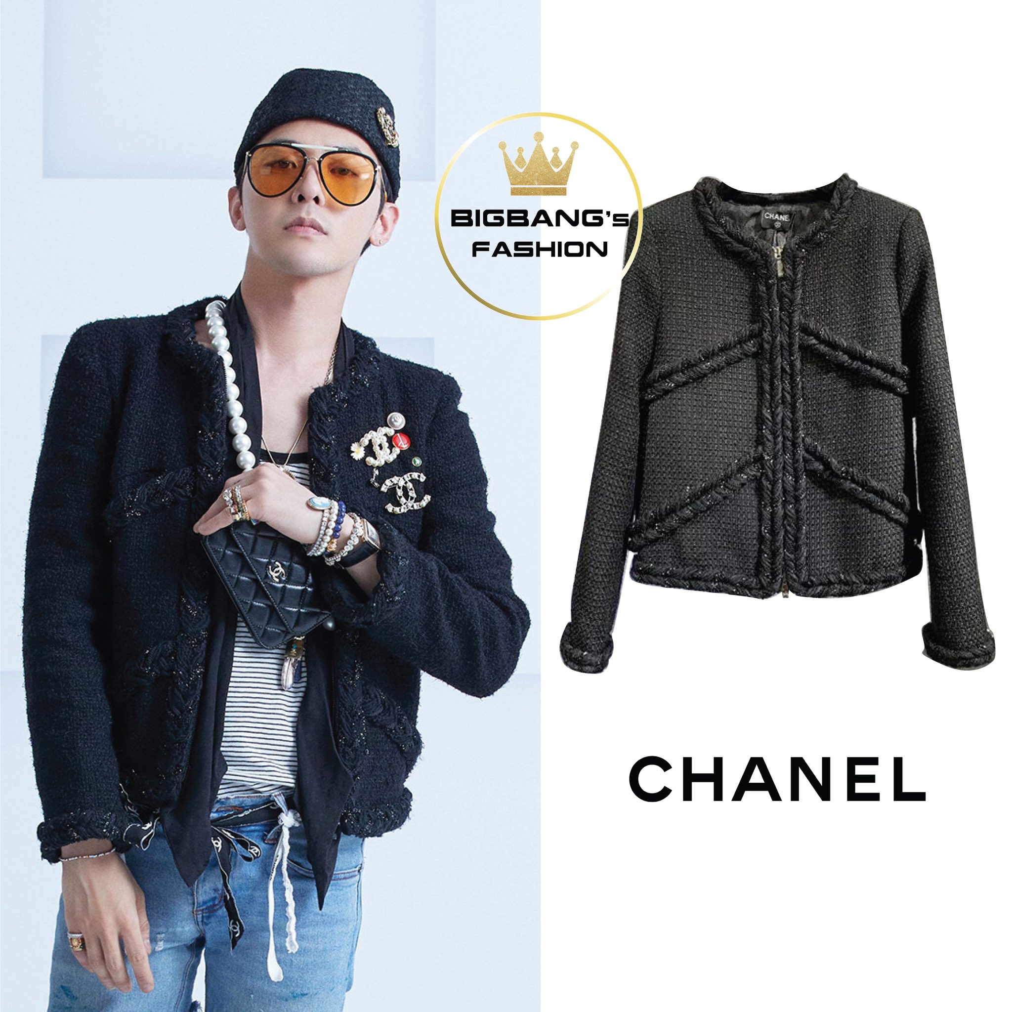 BIGBANG FASHION on X: CHANEL Pearl Chain Flap Bag ($5,600) #BIGBANG  #GDRAGON #CHANEL  / X