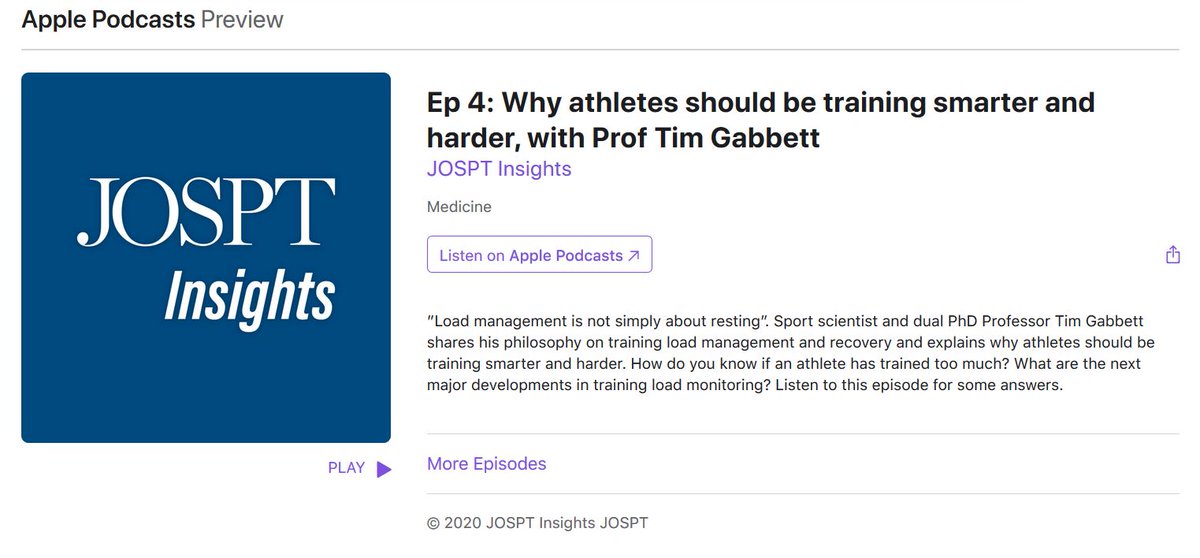 When it comes to progressing training load, ever ask yourself these questions...

How Much? How Fast? How Soon?  🤔

Then you'll want to read our article with <a href="/TimGabbett/">Tim Gabbett</a> 👇
ow.ly/3icS50BTXde

And then catch up on #JOSPTinsights 👇
ow.ly/Hysx50BTXdi

#yourJOSPT