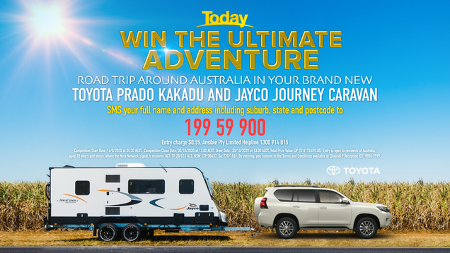 NetRewards's tweet image. #TodayShow - Win a Toyota Prado Kakadu 4WD + Jayco Journey Outback Caravan worth $173,000! Ends 30/10/20. Entry details here netrewards.com.au