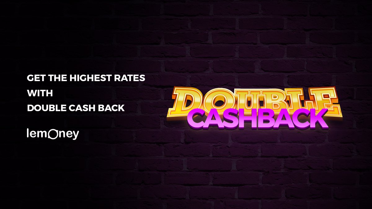 Double Cash Back Day 2 At Lemoney! Enjoy The Highest Possible #cashback ! bit.ly/341wfaa