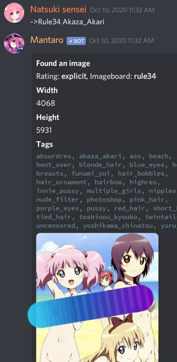 This is the Tweet containing loli pornography (censored), if you are uncomfortable with that, turn back now.............Natsuki sensei is obv the same as the Twitter personAlso, Megunim (Idk how to spell it) is 13 in most of the anime she's in, and 16 at the oldest.