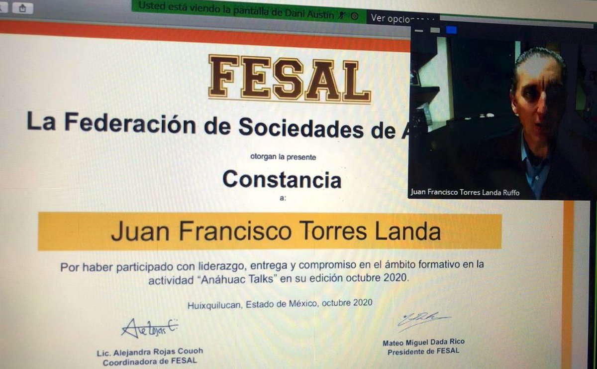 unemexico_'s tweet photo. #QueNoSeTePase| @JuanFTorresLand conversó sobres los retos y desafíos de México de cara al 2021 con jóvenes de la #FESAL en #AnahuacTalks. https://t.co/DQX4EWShou