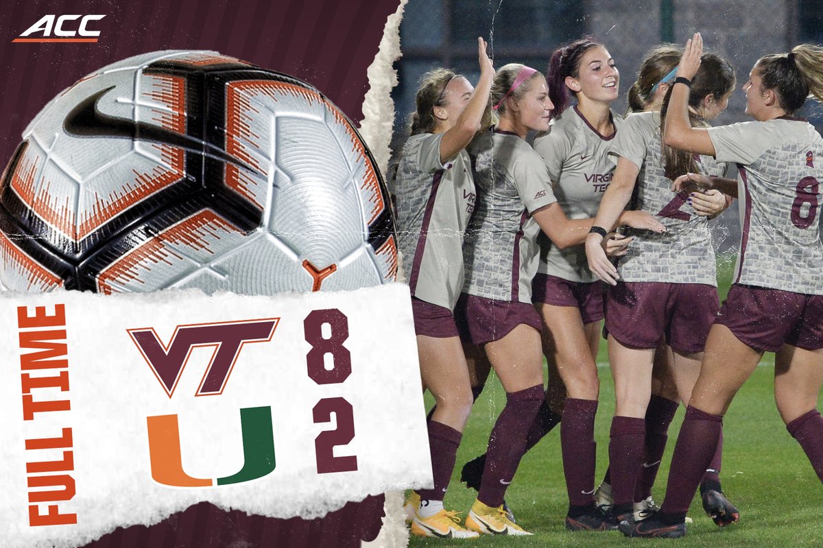 A final from Thompson Field as the #Hokies🦃⚽️ score their most goals ever in an <a href="/ACCWSoccer/">ACC Women's Soccer</a> match.

@allysonnbrownn with five points (2G, A) and <a href="/karliejohnson_5/">Karlie Johnson</a> adds four points (G, 2A) in the victory.