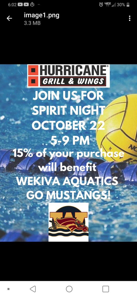 Come out and dine in or take out, either way our team gets a portion of the sale to help us with pool fees, training and equiptment. please join us!
