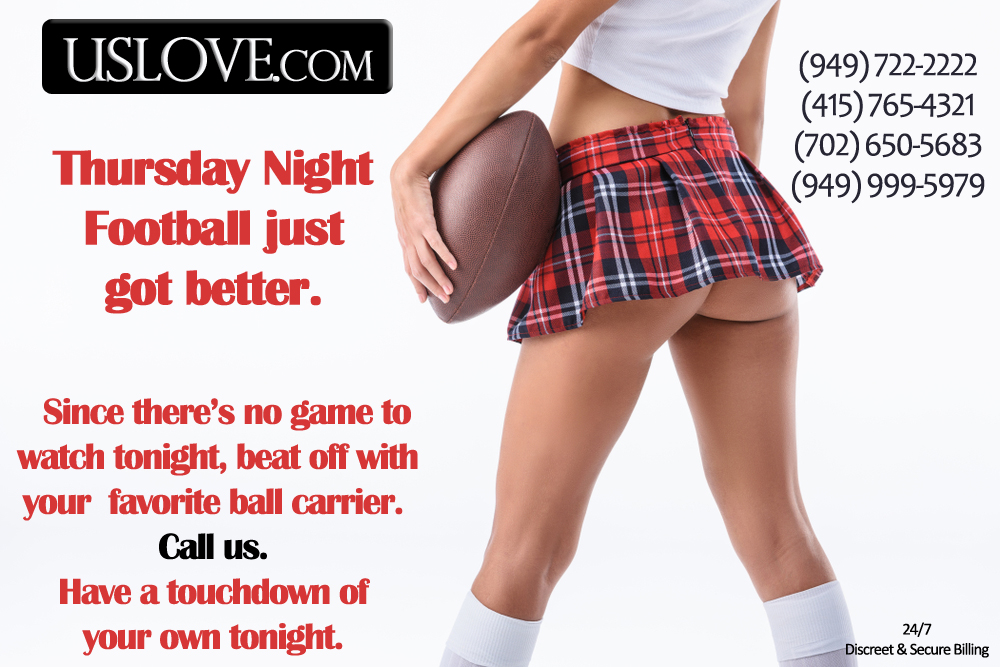 UsloveCom's tweet photo. No #ThursdayNightFootball tonight, what now? ? #Cum, we have just want you need... https://t.co/pHpxuAsP10
Special pricing going on right now - 1st time caller 50% off. 👅🍆💦💋
#TNF #fantasy #FantasyFootballAdvice #TrickORTreat #sexy #texting #xxx #gfe #GFEcompanion #phonesx https://t.co/n1Clpv8C8X