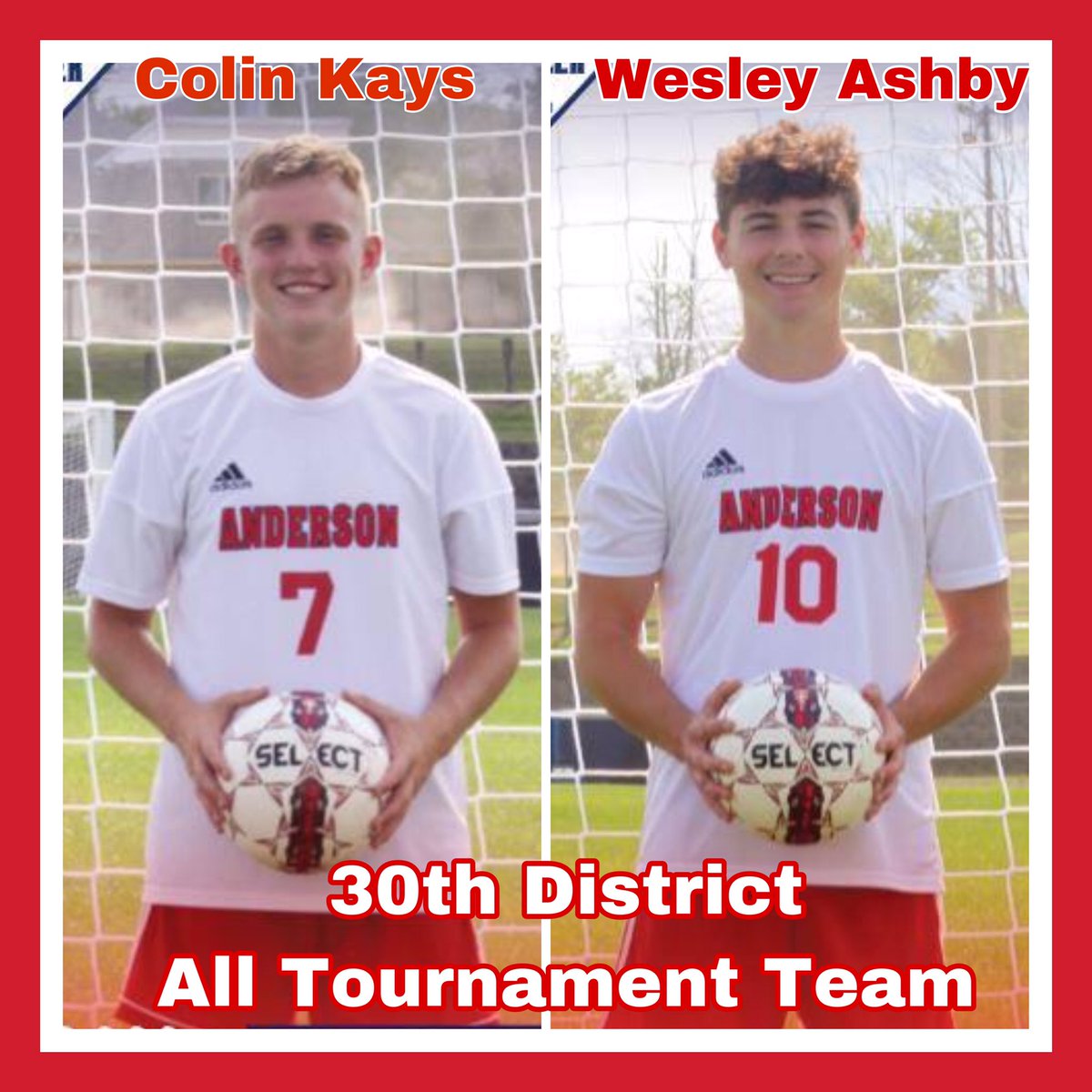 Congratulations to Colin Kays &amp; Wesley Ashby for being named to the 30th District All Tournament Team tonight.
🅰️⚽️😼