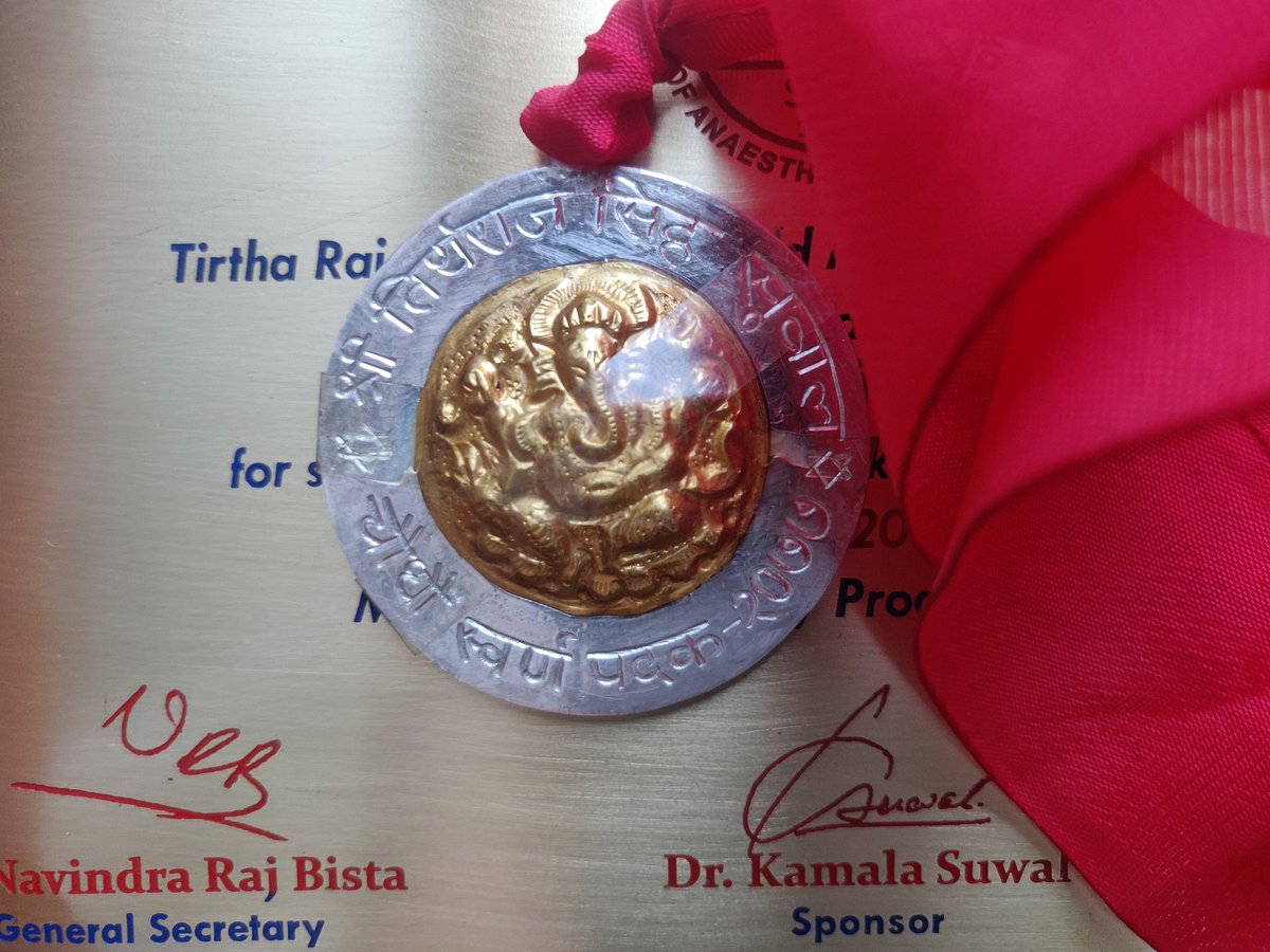 Society wishes you all a Happy World Anaesthesia Day 2020. 

Kindly join our Virtual SAN-WAD 2020 program today evening 6:30 PM ( NST) 

Let's congratulate to "Tritharaj Singh Suwal Gold Medal" winner during the event.