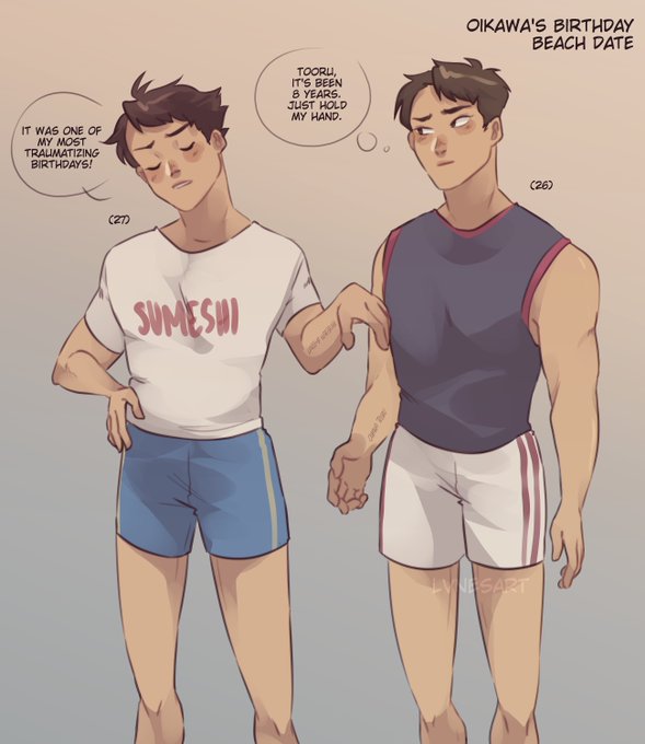 Day 3 - Soulmates AU (poor Ushijima)
#ushioiweek2020 #haikyuu 