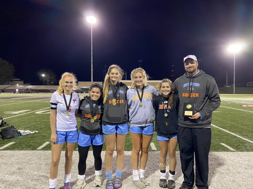 SGCSoccer1's tweet photo. 14AA All Tournament team! @BrynleeButler @sam_crews_13 @sadie_nelsonn @AddiWhittemore #Twitterless Ella Piercey! Coach Ellis was named Tournament Coach of the Year! https://t.co/j3xJpTaWOe
