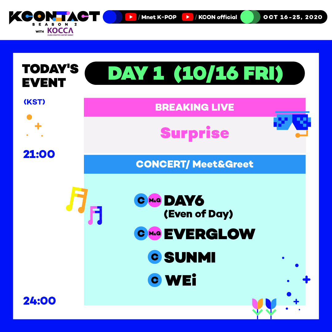 KCON_official's tweet photo. [KCON:TACT season 2] DAY 1

대망의 KCON:TACT season 2 첫 날! 
Grand Opening #KCONTACT DAY!
See you soon!

▶ KCON official: https://t.co/3htPBHA6xK
▶ Mnet K-pop: https://t.co/r2LY9mGrzA
#KCON #LetsKCON #KCON2020 https://t.co/s7iltPWMxX