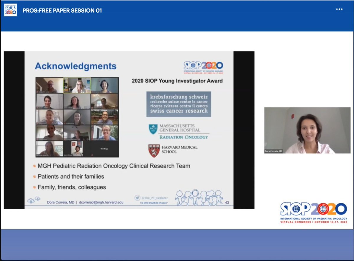 The_PT_Explorer's tweet image. 🙏 Grateful to all the #patients/families, @Krebs_Forschung, Dr. Torunn Yock &amp;amp; #MGH #pediatric #radonc #clinicalresearch #team for presenting #PROS #QoL of #pedcsm #ayacsm treated with #protontherapy at #SIOP20, as well as @WorldSIOP for the @SIOPYI_Network #award!🌞#scicomm