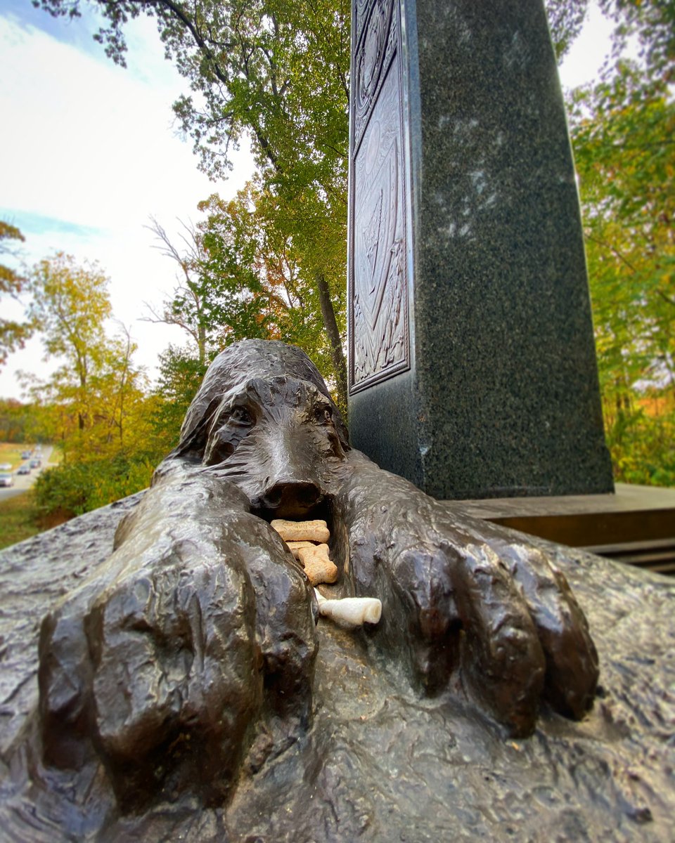 WildFireEvents's tweet image. Sometimes dog treats can be found hidden at the base of the Irish memorial in Gettysburg #irishwolfhound