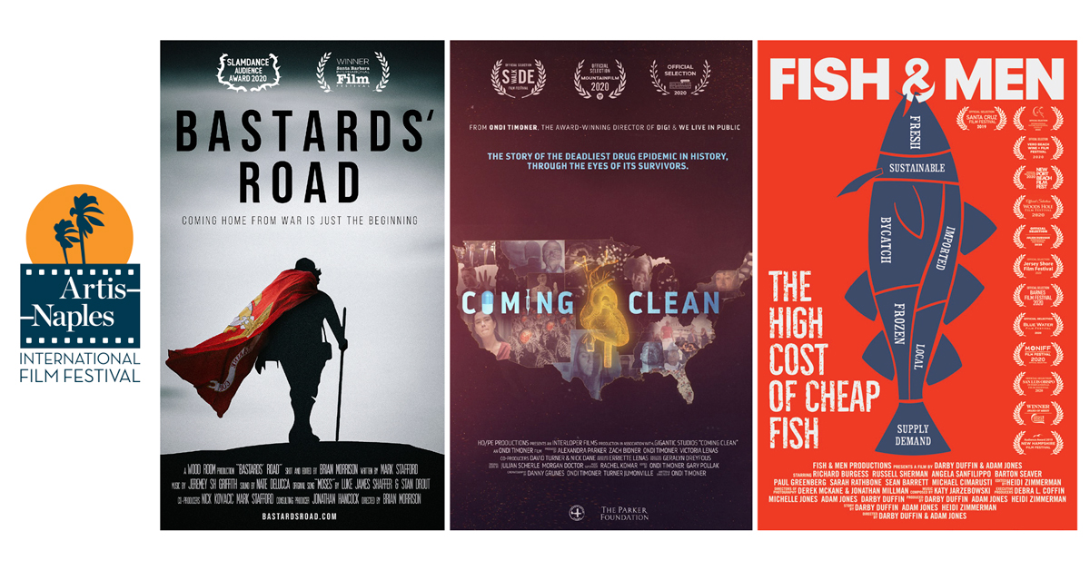 artisnaples's tweet image. NIFF’s Documentary Features Juried Competition includes Brian Morrison’s BASTARD'S ROAD, Ondi Timoner’s @comingcleanmov and Darby Duffin and Adam Jones’ @FishnMen.  Available to view in the virtual festival Oct 22-25. artisnaples.org for info and tickets. #IAmNIFF