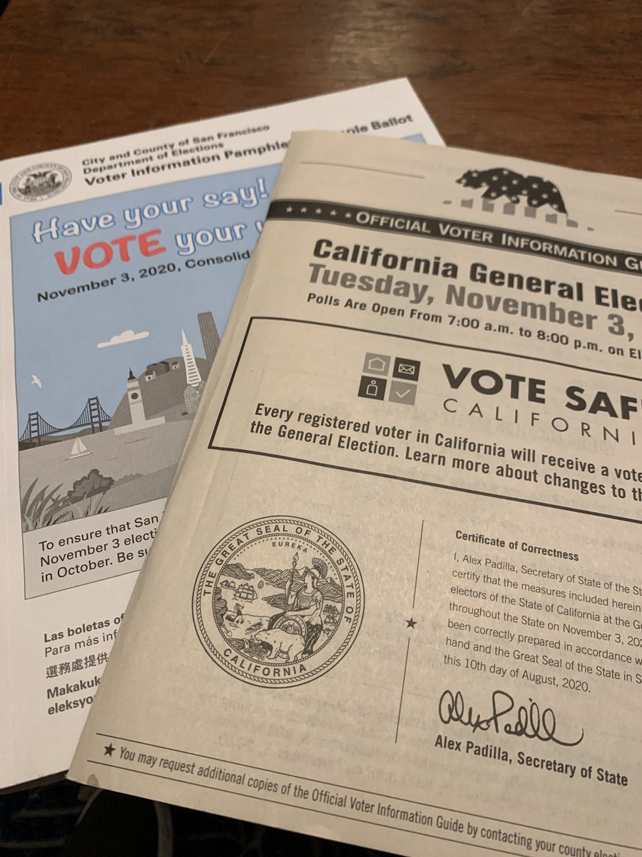 1/ CA/SF voters. There are 26 combined ballot propositions before us. As an officer in a 501(c)3 I am allowed to make recommendations on these measures. Follow along for my thinking as I fill out my own ballot.