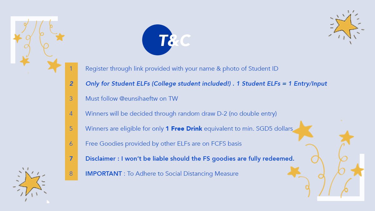 EunSiHaeFTW's tweet photo. 🇸🇬 [SJ 15th Anniversary FanSponsor] #UnderSJSky 

15 free drinks for 15 Student ELFs (eligible for goodies redemption)

✨𝕋𝕙𝕖 𝕤𝕖𝕒 𝕤𝕥𝕒𝕣𝕥𝕤 𝕥𝕠 𝕤𝕡𝕒𝕣𝕜𝕝𝕖✨

📌Register here : https://t.co/DUWwI6zxwi

#Chapter15withSJ
 #FromELFforSuju
#SUPERJUNIOR 
#슈퍼주니어 https://t.co/zqYNMv9Fgz