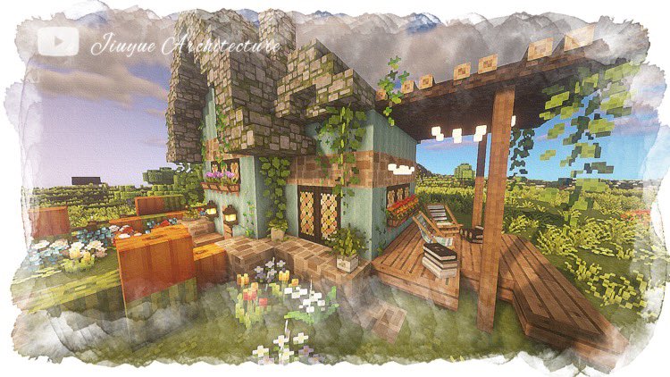 Jiuyue Jiuyue Architecture Fairy Dream House Today Full Relaxing Video Is Here T Co X7dkarukw1 Minecraft Timelapse Cottagecore Aesthetic Minecraftcrafter Resourcepack Shaders Minecraft建築コミュ Minecraft