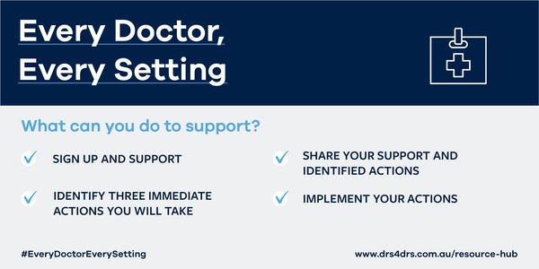 CPMC_Aust's tweet photo. Excited to see the #EveryDoctorEverySetting Framework launched. What 3 actions can you take to support doctor and trainee #MentalHealth and #Wellbeing ? -KR https://t.co/2TIaECAvdB