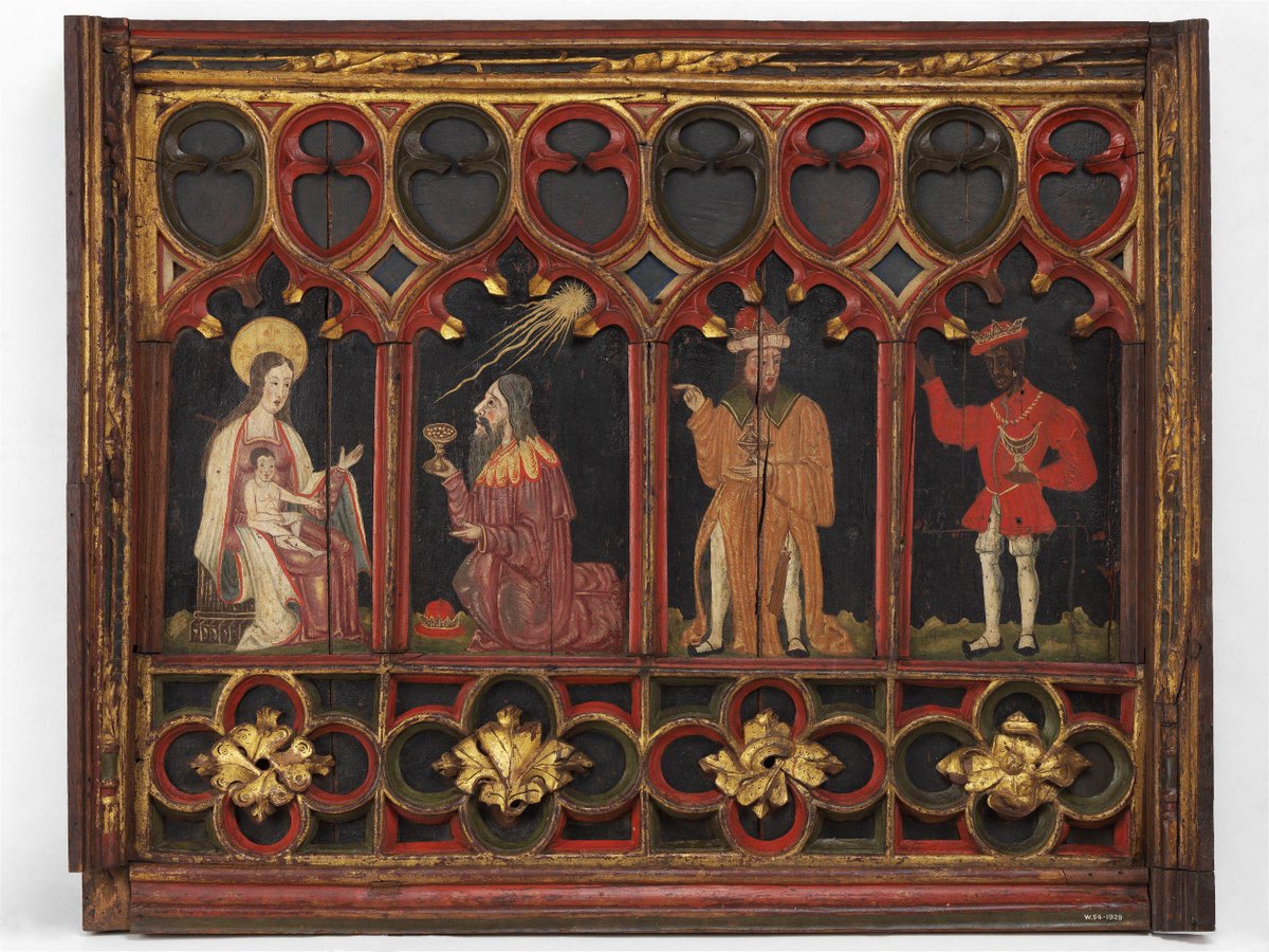 The origins of the John Blanke Project are in a final year essay I wrote for my  @OpenUniversity Art History degree. I discussed the Black King in this piece from the  @V_and_A collection, which to my amazement & delight came from early 16th-century Devon. [MO]