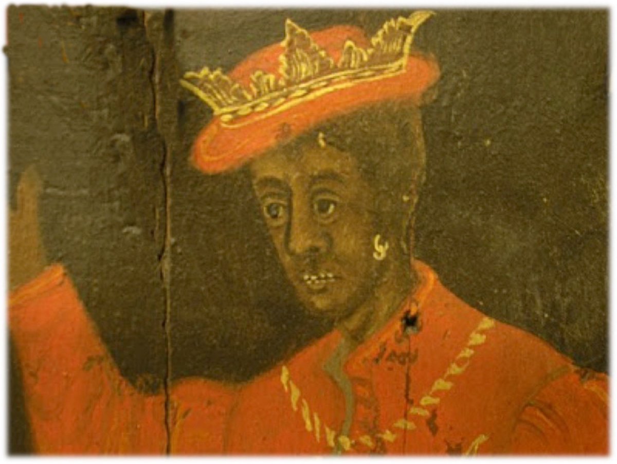 My research revealed that although the Black King in the Adoration was a well-known image in early modern Europe, it was a fiction, a conflation of bible study, courtly practice & artistic convention. Hundreds of versions were produced of this fabricated image. [MO]