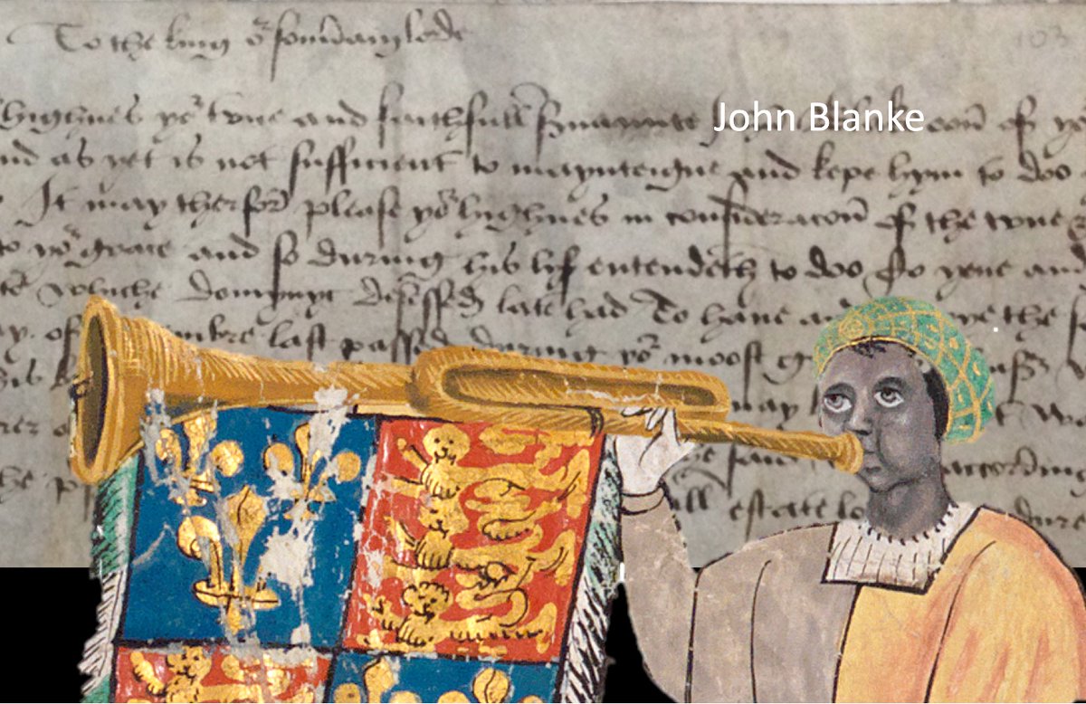 But in contrast, historians have discovered in the archives there were perhaps hundreds of real people of Black African descent in Britain at the time. However there is only one for whom we have both a written record and an image: John Blanke. [MO]