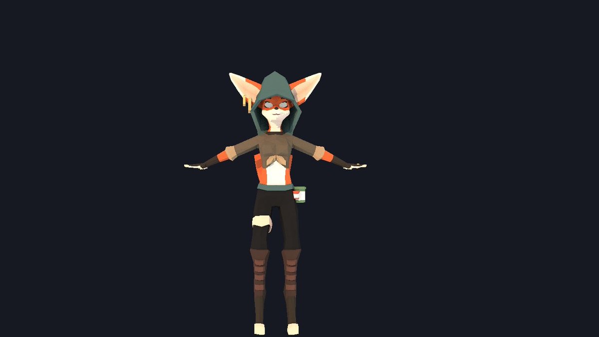 ecomaniack's tweet photo. #indiedev #indiegames  #gamedesign #3dartwork  я уже твитнул это вроде ранее прошупрощения но я не правильно это сделал.. На эту лису я потратил сутки... Это было сложно оссобенно скелет https://t.co/18mw90tv0J