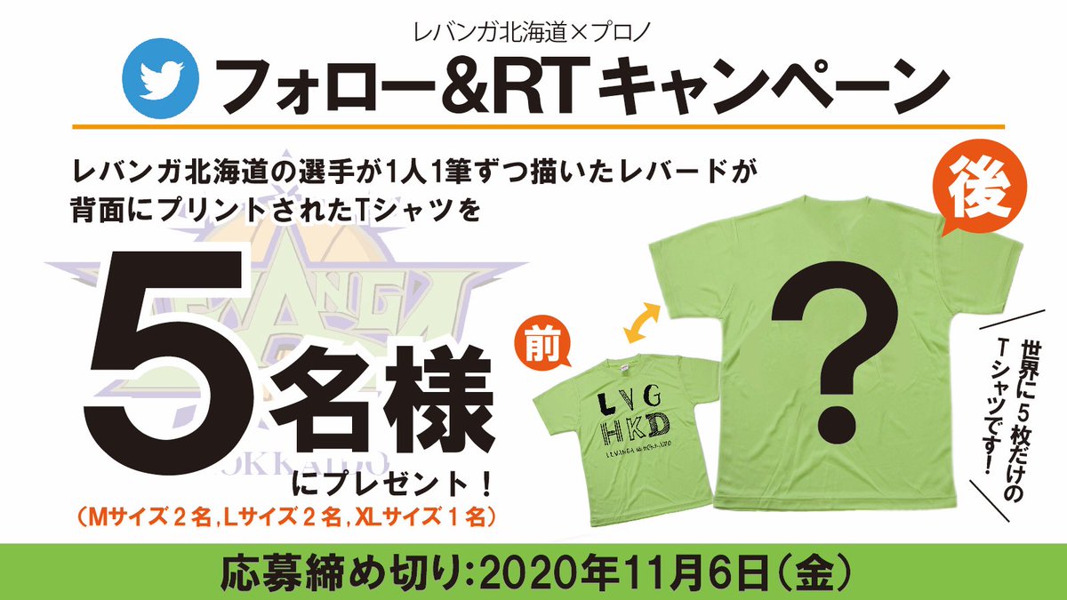 prono_official's tweet photo. 【レバンガ北海道×プロノフォロー＆RTキャンペーン】
#レバンガ北海道　オフィシャルスポンサー　#プロノ　が今季もパネルを作成！記念オリジナルTシャツを5名様に🎁
①@levangakousiki  @prono_official をフォロー
②サイズを記載しこのツイートを引用RT
Tシャツの全貌は10/23公開予定！

※11/6〆 https://t.co/EgvzawY6KN