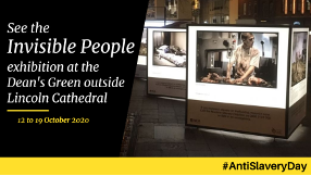 Would you recognise a victim of modern slavery? See the powerful Invisible People exhibition in the Dean's Green outside @LincsCathedral all this week https://t.co/AhTa46ow1i #AntiSlaveryDay @P3SOTLincs https://t.co/ntSbwlBUN0