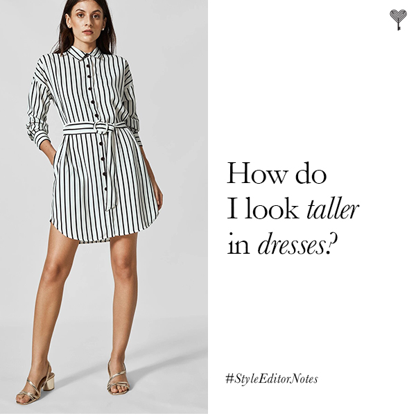 thelabellife's tweet photo. #StyleEditorNotes: “When dressing to look taller, go for lengthening prints that give the illusion of straight columns vertically along your body. Super versatile and extremely flattering, you can’t go wrong with dresses with vertical stripes.” - Style Editor Bipasha Basu https://t.co/wOmyi5krEg