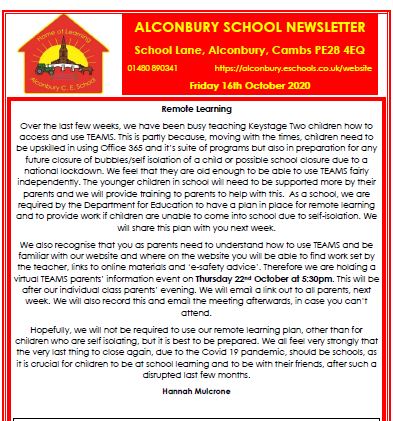 AlconburySchool's tweet photo. This week's newsletter. Enjoy! https://t.co/jslxPfCevF